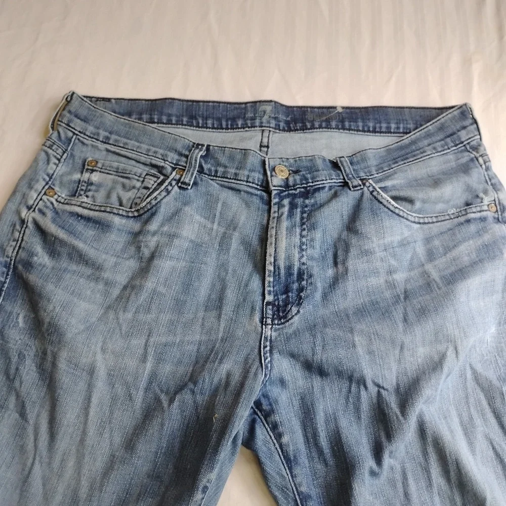 7 For All Mankind Jeans 36x30 Austyn Straight Leg Medium Wash Stretch Classic